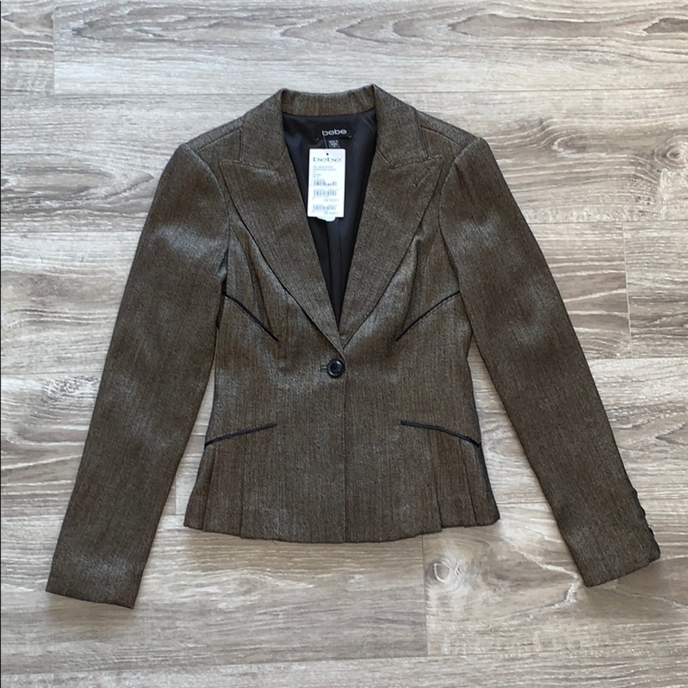 Bebe Brown Blazer. New with tags.